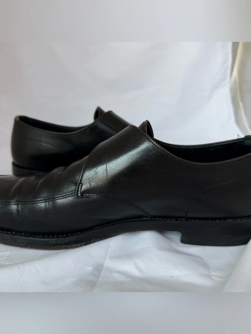PRADA Black Leather Monk Strap Dress Shoes - Men